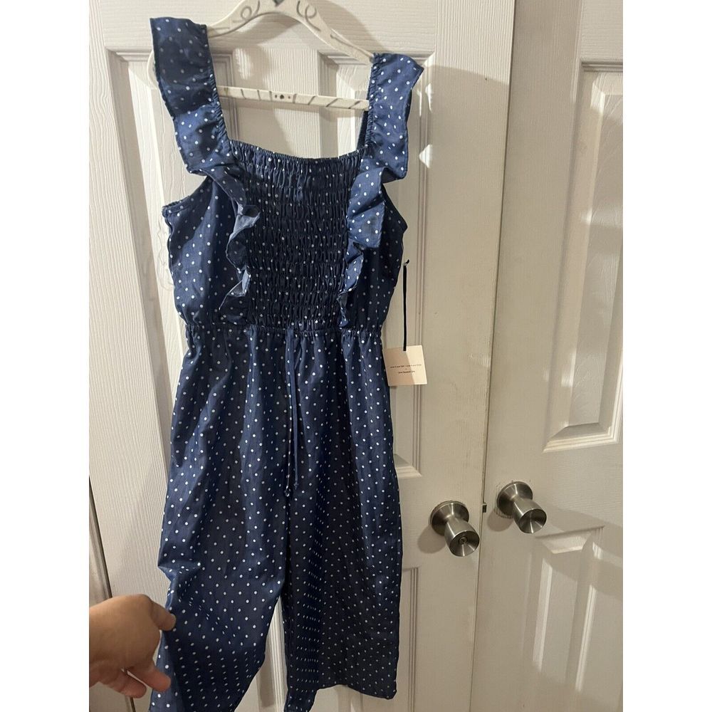 LOVE SQUARED Girl's Polka Dot Sleeveless‎ Jumpsuit Size 12